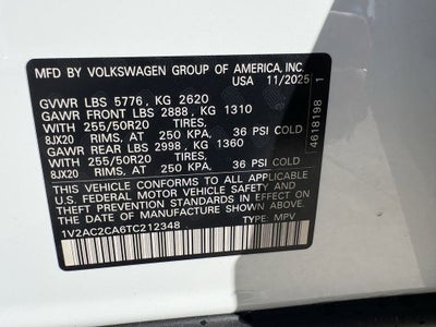 2026 Volkswagen Atlas Cross Sport 2.0T SEL R-Line Black