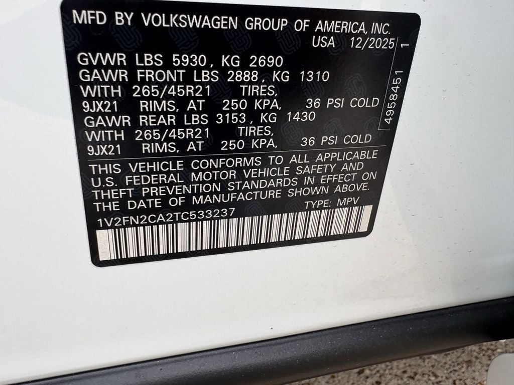 2026 Volkswagen Atlas 2.0T SEL Premium R-Line