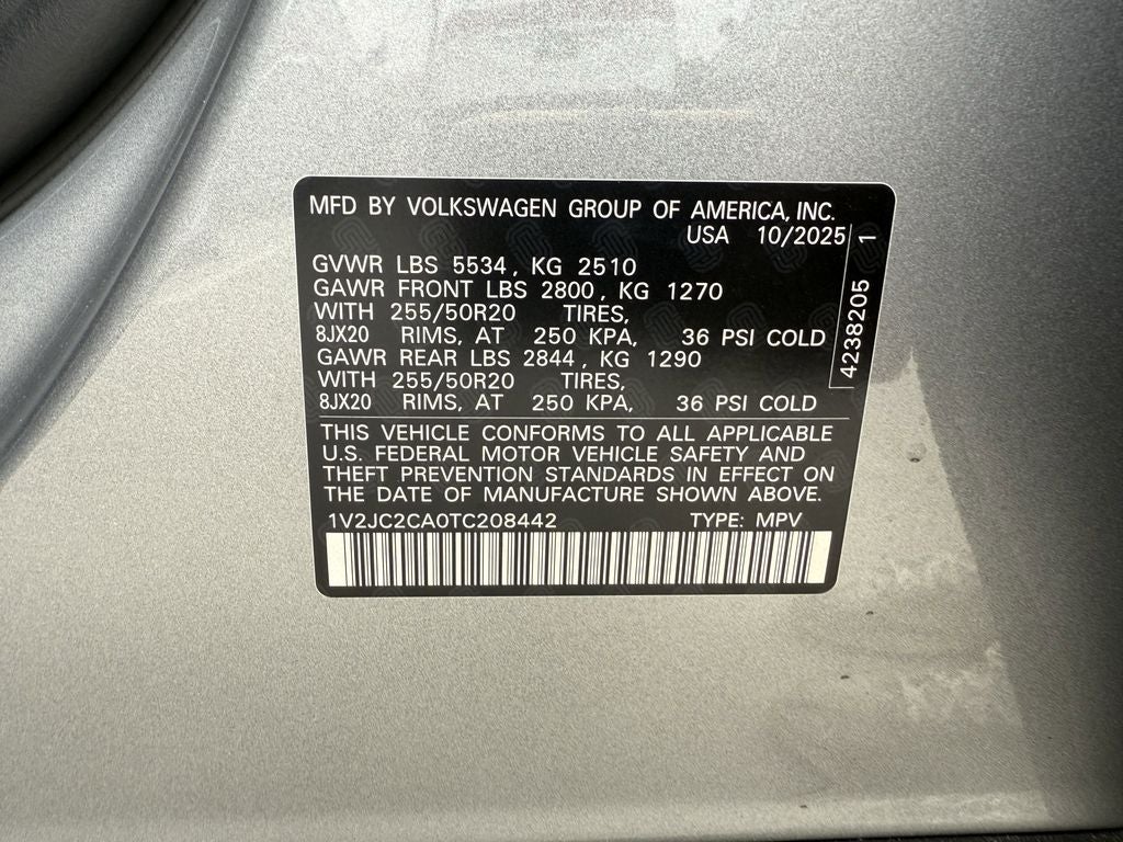 2026 Volkswagen Atlas Cross Sport 2.0T SE W/TECHNOLOGY