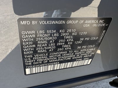 2026 Volkswagen Atlas Cross Sport 2.0T SE W/TECHNOLOGY