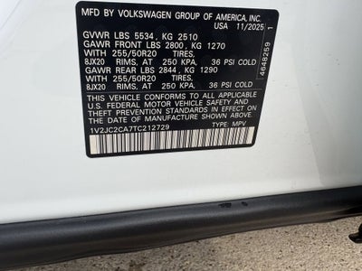 2026 Volkswagen Atlas Cross Sport 2.0T SE W/TECHNOLOGY