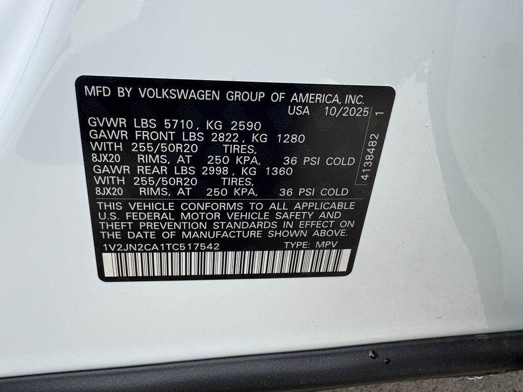 2026 Volkswagen Atlas 2.0T SE W/TECHNOLOGY