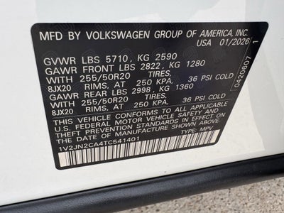 2026 Volkswagen Atlas 2.0T SE W/TECHNOLOGY