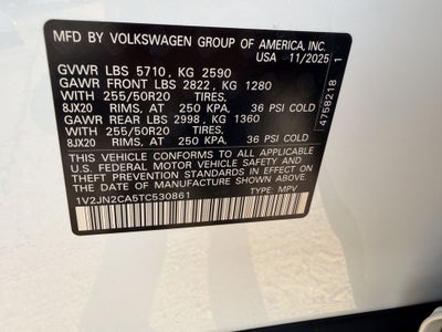 2026 Volkswagen Atlas 2.0T SE W/TECHNOLOGY