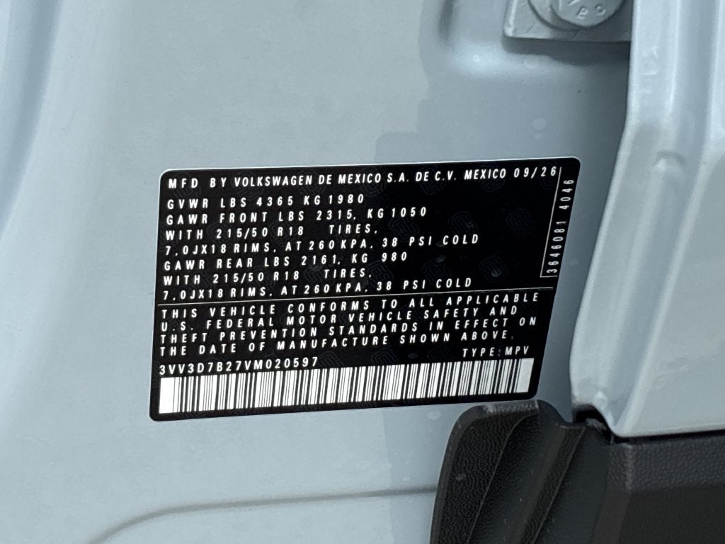 2027 Volkswagen Taos 1.5T SE