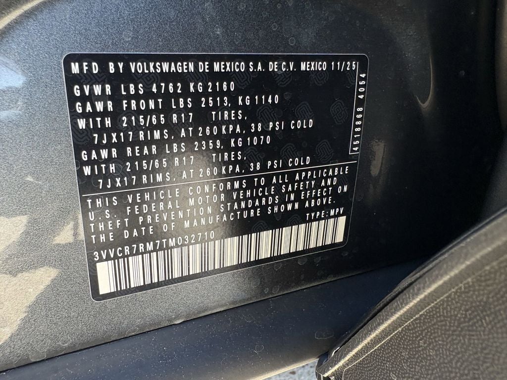 2026 Volkswagen Tiguan 2.0T S