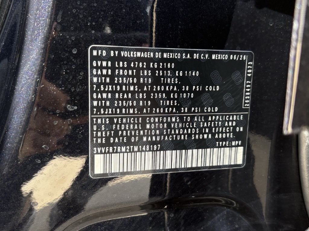 2026 Volkswagen Tiguan 2.0T SE