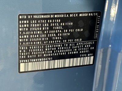 2027 Volkswagen Tiguan 2.0T SE