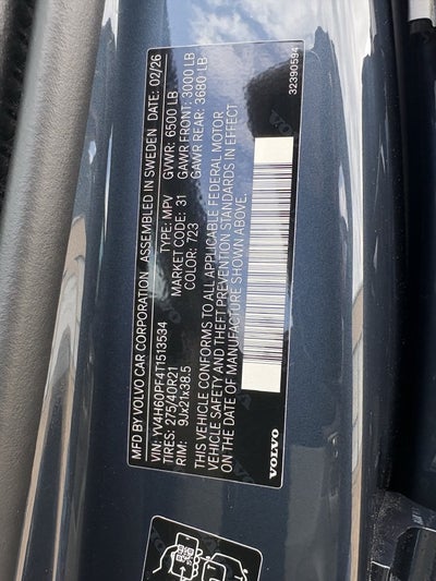 2026 Volvo XC90 Plug-In Hybrid T8 Ultra 7 Passenger