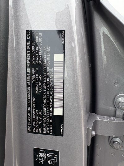 2026 Volvo XC90 Plug-In Hybrid T8 Ultra