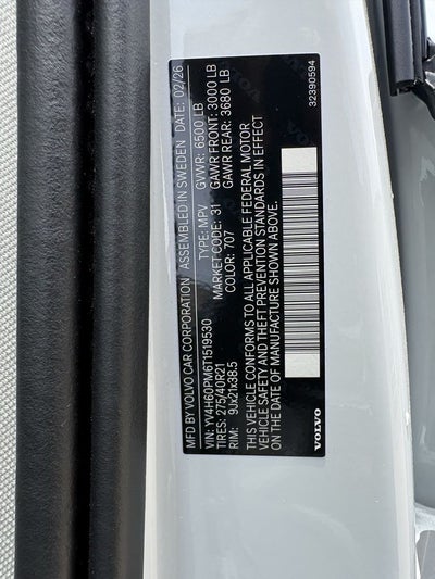 2026 Volvo XC90 Plug-In Hybrid T8 Ultra