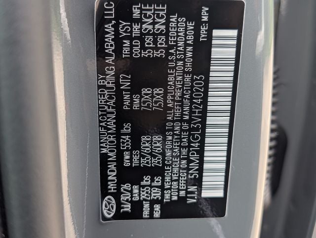 2027 Hyundai Santa Fe SE FWD