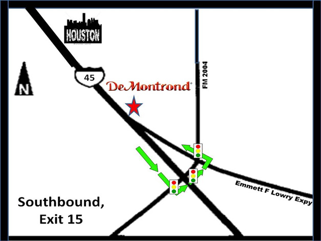 DeMontrond Gulf Freeway Map